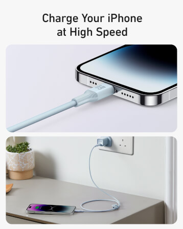 สายชาร์จเร็ว iPhone USB-C to Lightning (Anker 542 Bio-Based) ยาว 90cm สีฟ้า - AK408_4